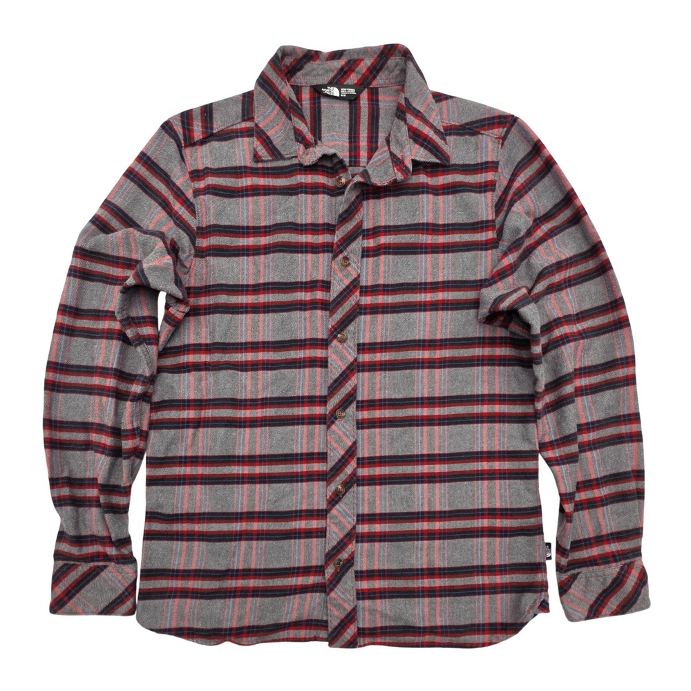 MENS THE NORTH FACE‎ FLANNEL SHIRT GRAY SIZE M
